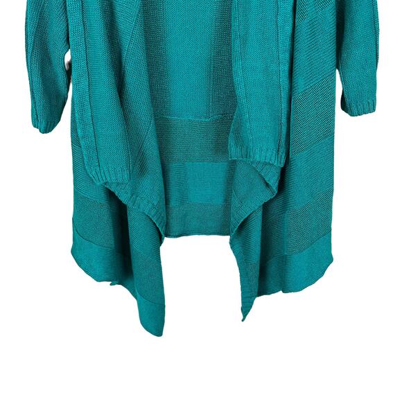 Eileen Fisher Womens Blue Linen Silk Cardigan Size Small Petite Striped Simple - Picture 5 of 13